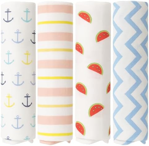 100% Muslin Swaddle Blankets, Baby Swaddling Blankets by Rajlinen