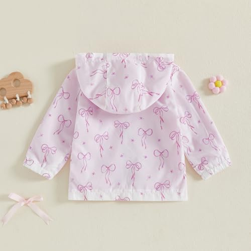 Toddler Girl Windbreaker Jacket Strawberry Baby Girls Hooded Fall Jackets Long - Image 5