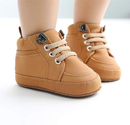 Meckior Toddler Baby Boys Girls High Tops Ankle Sneakers Soft Anti-Slip Sole PU - Image 3
