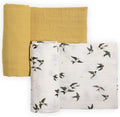 Little Unicorn 100% Natural Organic Cotton Muslin Swaddle Blanket 2 Pack | by LittleUnicorn