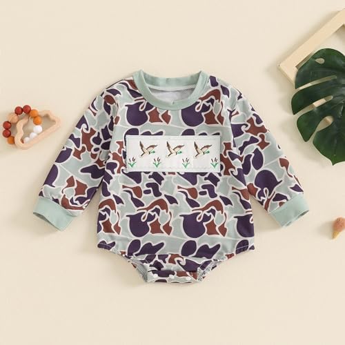 VISGOGO Newborn Infant Baby Boy Oversized Romper Sweater Bodysuits Coming Home - Image 2