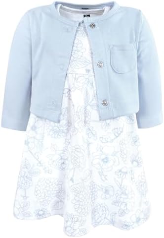 Hudson Baby Infant and Toddler Girls Cotton Dress and Cardigan Set by HudsonBaby