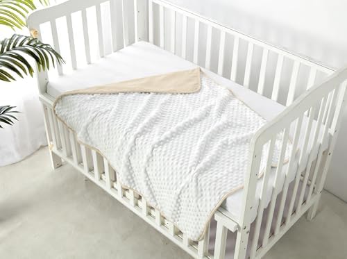 CREVENT Minky Baby Blanket for Girls Boys, Soft Plush Receiving Blanket for - Image 2