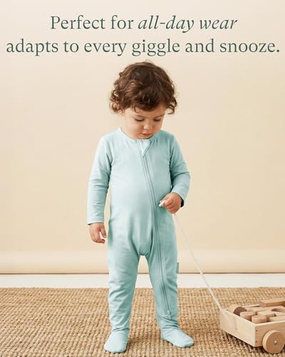 PurComfy Bamboo Viscose Baby Zipper Footie Pajamas, 0-3-6-9-18-24 Months | Ideal - Image 6