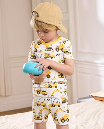 babee Reshinee Bamboo Viscose Toddler Boys Pajamas Set, Short Sleeve Kids - Image 6