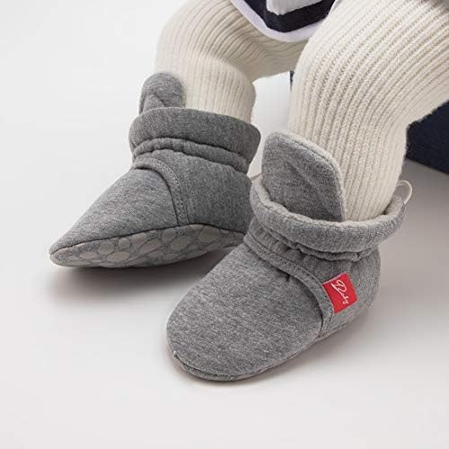ohsofy Newborn Baby Cotton Booties Stay On Slipper Winter Warm Soft Shoes - Image 2