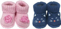 2 pairs Cute Knit Animal Baby Booties by Unknown