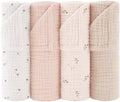 Susurration Muslin Burp Cloths 24x24 Inches Ultra Soft 100% Cotton | 4 Pack by Susurration