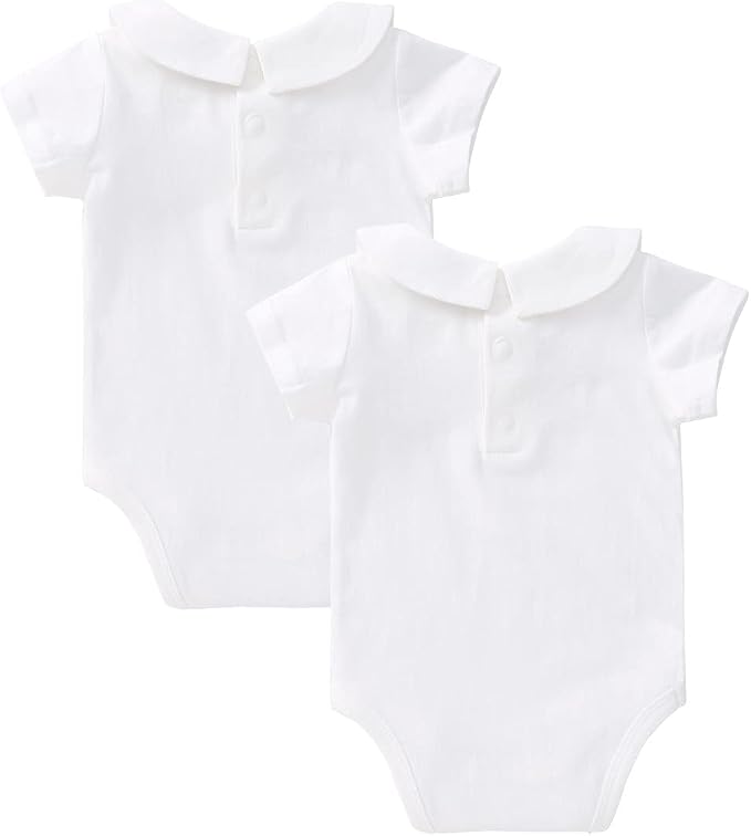 pureborn Baby Romper Bodysuits 2-Pack Unisex Soft Cotton One-Piece Outfit - Image 4