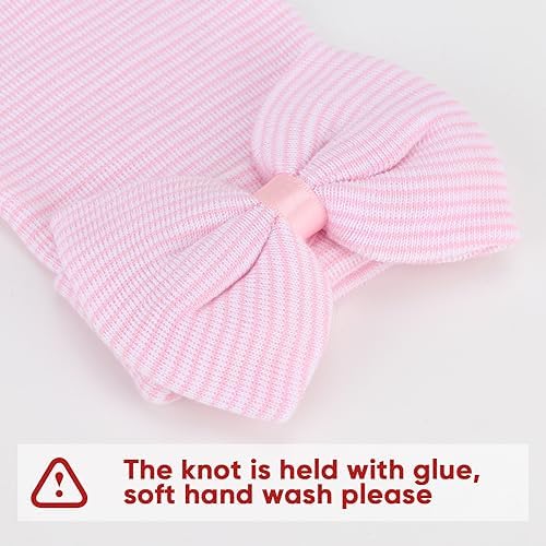 DRESHOW BQUBO 4 Pack Newborn Hospital Hat Infant Baby Hat Cap - Image 5