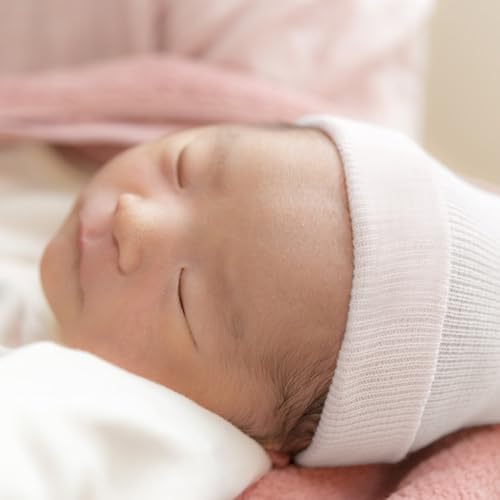 DRESHOW BQUBO 4 Pack Newborn Hospital Hat Infant Baby Hat Cap - Image 6