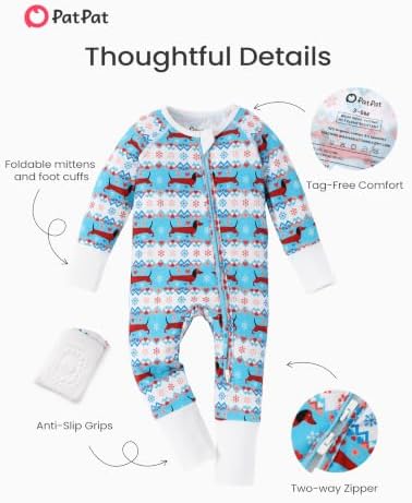 PATPAT Organic Cotton Baby Footie Pajamas - Image 5