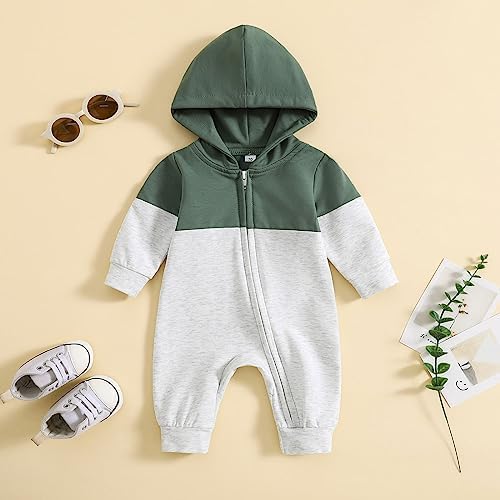 Fall Baby Clothes Newborn Boy Girl Hoodie Romper Long Sleeve Jumpsuit Winter - Image 2