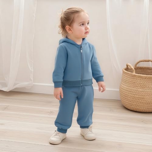Infant Baby Boy Fall Winter Clothes Outfit Hooded Long Sweatshirt Pant Set - Image 2