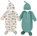 2-Pack Baby Sleeper knotted Gown Boy Girl Nightgown by Merqwadd
