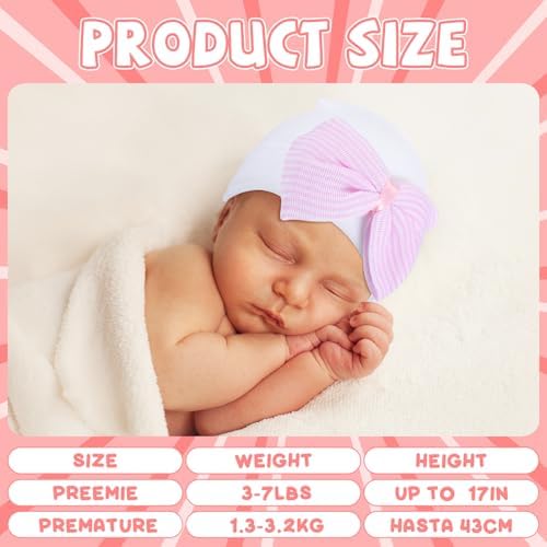 Cuffbow 4 Pcs Preemie Hats Baby Cap - Image 2