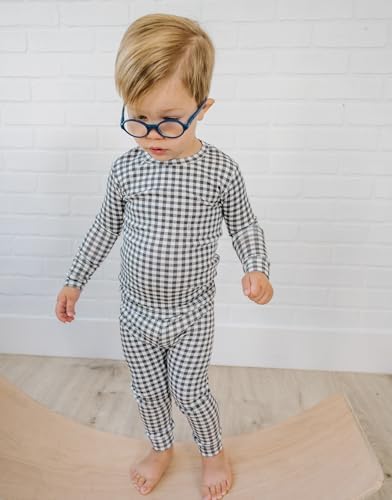 moimoln Cotton Modal Baby Toddler Pajamas Check Solid Leopard 6M-8Y - Image 5