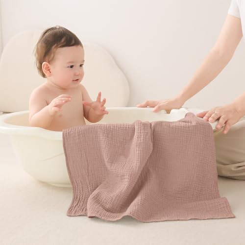 Susurration Muslin Burp Cloths 24x24 Inches Ultra Soft 100% Cotton | 4 or 7 - Image 4