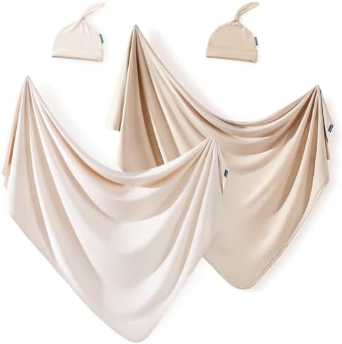 GRSSDER 2 Set Newborn Swaddle Blanket by BUYNOW