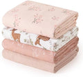 david's kids 4 Pack Baby Muslin Swaddle Blankets, 100% Cotton and Ultra Soft by davidskids