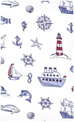 Luvable Friends Hudson Baby Flannel Burp Cloths 10pk, Coastal Lighthouse - Image 2