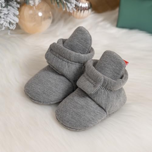 ohsofy Newborn Baby Cotton Booties Stay On Slipper Winter Warm Soft Shoes - Image 2