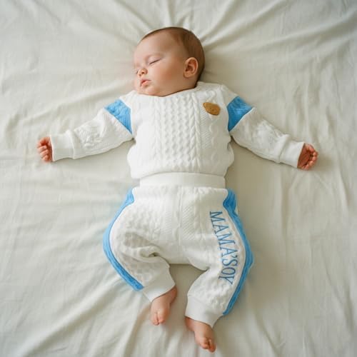 Giraropa Newborn Baby Boy Clothes Rib Knit Romper Jumpsuit Solid Sweater - Image 6