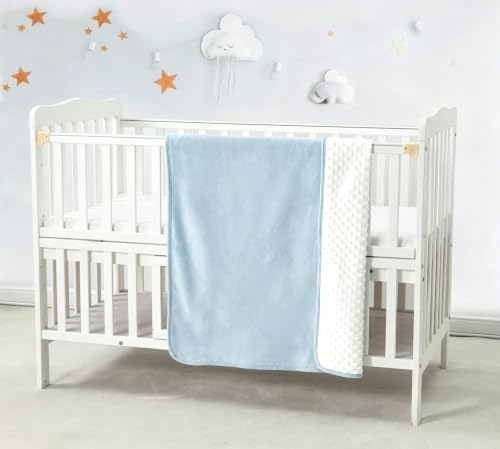 CREVENT Minky Baby Blanket for Girls Boys, Soft Plush Receiving Blanket for - Image 5