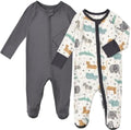 Aablexema Baby Rayon of Bamboo Footed Pajamas Zipper by Aablexema