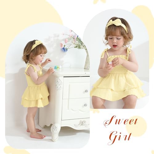 YOUNGER TREE Baby Girl Clothes Infant Summer Romper Dress Sleeveless Bodysuit - Image 2