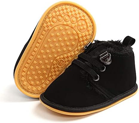 Baby Boys Girls Booties Fleece Anti-Slip Soft Sole Boots Toddler First Walker - Image 5