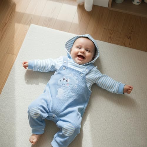 Infant Baby Boy Fall Winter Clothes Outfit Hooded Long Sweatshirt Pant Set - Image 6