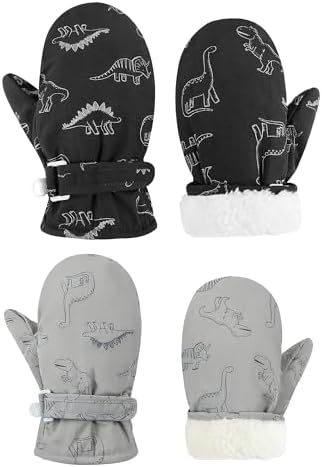 Toddler Mittens Lined Fleece Snow Gloves by Fynnsure