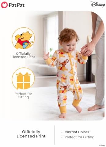 Disney Baby Organic Cotton Zip Footie Clothes Romper Outfit - Image 4