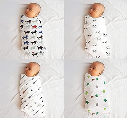 100% Muslin Swaddle Blankets, Baby Swaddling Blankets - Image 2