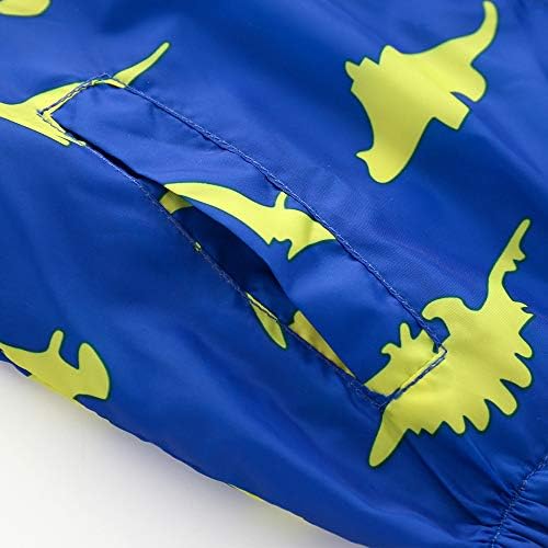 Boys' Hooded Dinosaur Jacket Windbreaker Outerwear - Image 6
