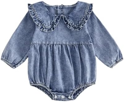 Baby Girl Denim Outfit Button Romper Jean Jumpsuit Shorts Overalls Toddler by Emmababy