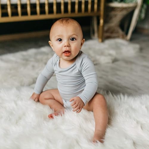 KYTE BABY Soft Bamboo from Rayon Long Sleeve Unisex Bodysuit, 0-24 Months - Image 2