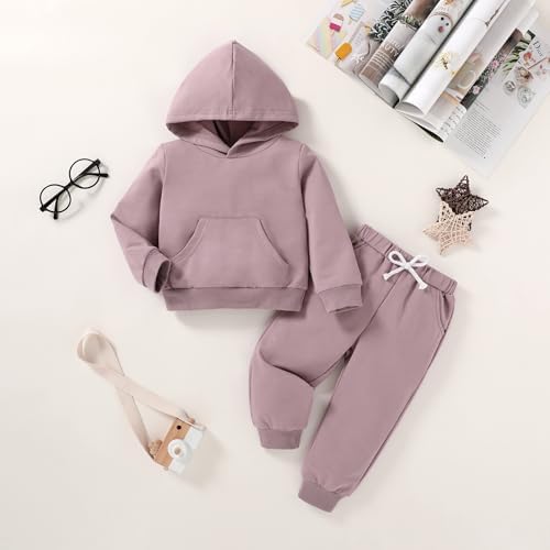 Happy Town Baby Fall Outfits for Girl Boy Long Sleeve Hoodie Top and Long - Image 2