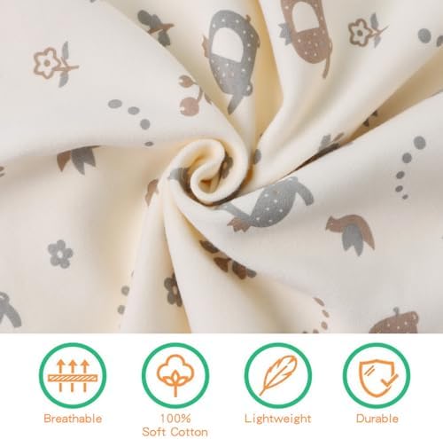 PESAAT Cotton Baby Swaddle Hat Set Newborn Infant Hats Receiving Blankets - Image 4