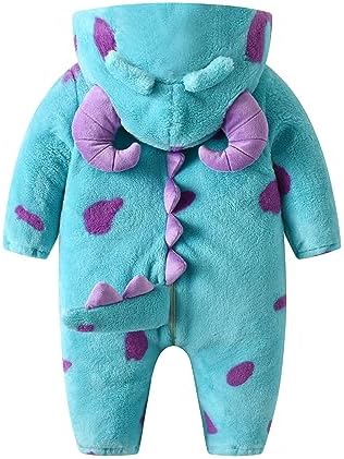 Monster Inc Halloween Baby Boy Girl Outfit Hoodie Rompers Newborn Jumpsuit - Image 3