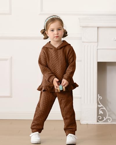 Mioglrie Baby Toddler Girl Clothes Infant Fall Winter Hoodie Solid Outfits - Image 3