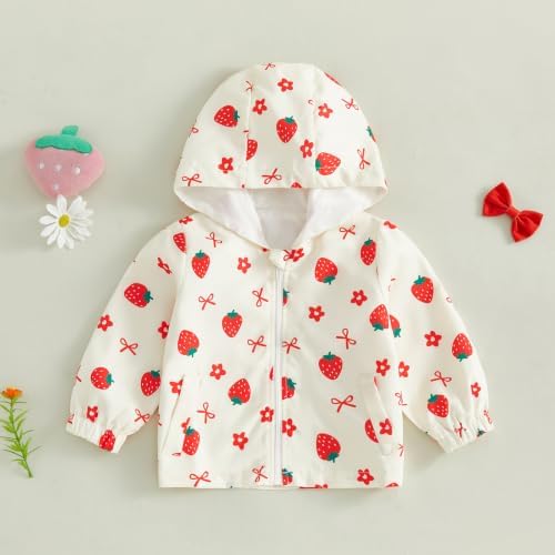 Toddler Baby Girl Windbreaker Jacket Zip Up Hoodie Long Sleeve Sweatshirt - Image 4