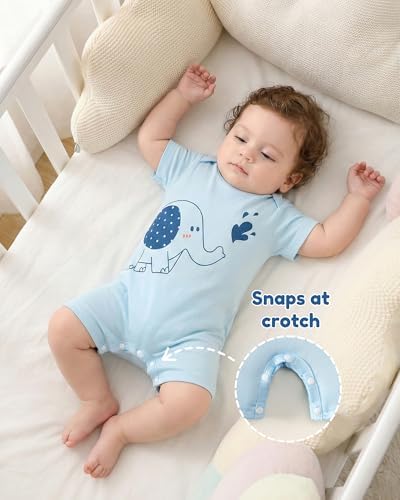NZRVAWS Newborn Baby Boy Clothes Infant Romper 2-Pack outfit Cute Pattern - Image 4