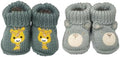 2 pairs Cute Knit Animal Baby Booties by Unknown