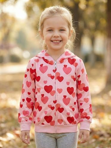 Baby Girl Zip-up Jacket Rainbow Unicorn Cotton Hoodie Sweatshirt Toddler Fall - Image 3