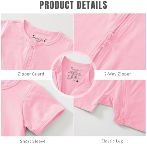 Jimonda Baby Rompers Cotton Boys Girls Short Sleeve Sleepers Pajamas Pjs | Two - Image 5