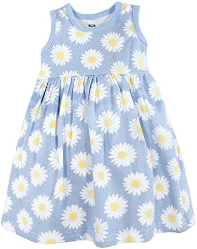 Hudson Baby Infant and Toddler Girls Cotton Dress and Cardigan Set - Image 4