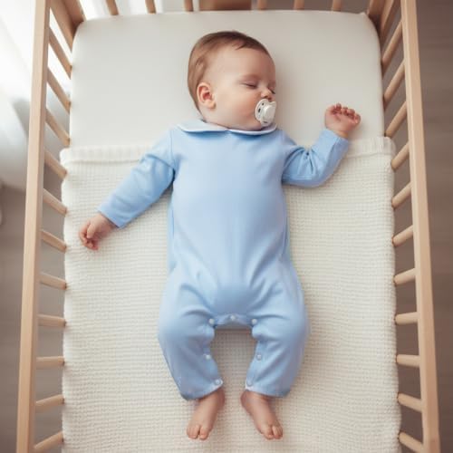 Baby Coming Home Outfit Boy Girl Plain Long Sleeve Romper Jumpsuit - Image 2