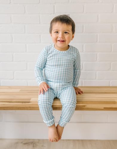 moimoln Cotton Modal Baby Toddler Pajamas Check Solid Leopard 6M-8Y - Image 3